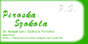 piroska szokola business card